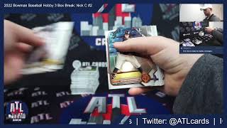 2022 Bowman Baseball Hobby 3 Box Break: Nick C #2