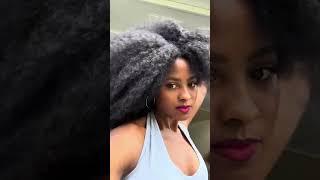 Black Woman With Thick Type 4 Afro Natural Hair
