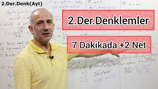 7 Dakikada 2. Dereceden Denklemler | +2 Net #öğrenmegarantili