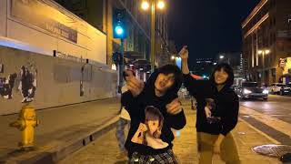 Trainee A Freestyle Dance On La Street At Night - Down Bad Jj, James, Woochan Guerrilla Stage
