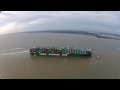 cscl globe container ship port of Felixstowe