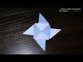 3D origami shuriken Ninja star (tutorial, instructions) for beginners