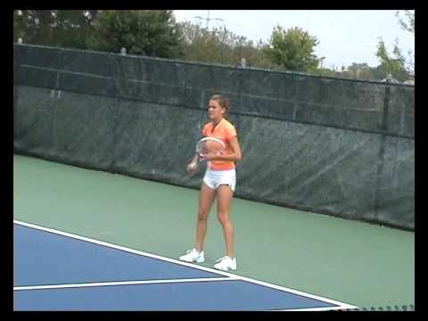 Agnieszka ラドワンスカ practice in Cincinnati 2009