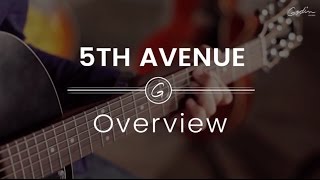 Godin 5th Avenue CW Kingpin II Archtop Electric Guitar Cognac Burst
