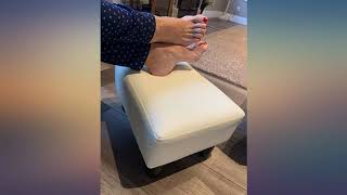 Scriptract 6 Small Footstool Pu Leather Ottoman Footrest Modern Home Living Room Review