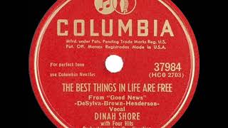 Watch Dinah Shore The Best Things In Life Are Free video