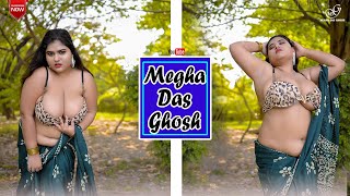 Megha In Green Saree Outdoor Saree Video Bong Fashion Vlog 2025