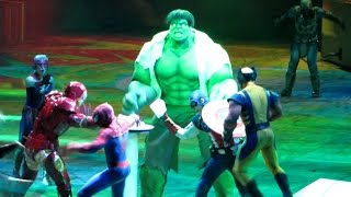 Hulk SMASH at Marvel Universe Live - Battles Loki with Thor, Spider Man, Captain America, Avengers