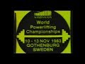 1983 World championship powerlifting – Wereld kampioenschap powerlifting