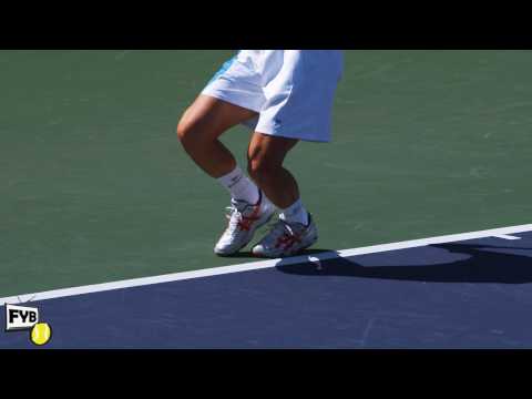 Close-up footage of Nikolay ダビデンコ's footwork in HD -- Indian Wells Pt． 40