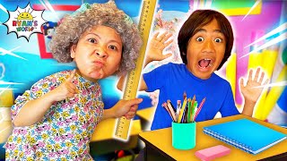 Ryan Vs Granny Back To School Challenge!