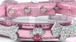 ★Wholesale dog collar ★ Leather Rhinestone dog collar from China dog collar supplier