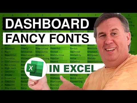 VIDEO : learn excel - fancy dashboard fonts - podcast 1802 - szilvia juhasz guest hosts today's learn excel podcast - how to use funszilvia juhasz guest hosts today's learn excel podcast - how to use funfontsin your excel dashboards. than ...