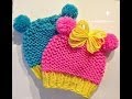 Gorro de Bebé con Orejas - Minnie Mouse - Mickey Mouse - Con Tejido con Telar Circular