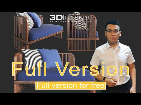 Full version | Tutorial Modeling Indochine Sofa (3D Max + Vray)