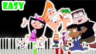 Phineas And Ferb Theme Song Slow Easy Piano Tutorial