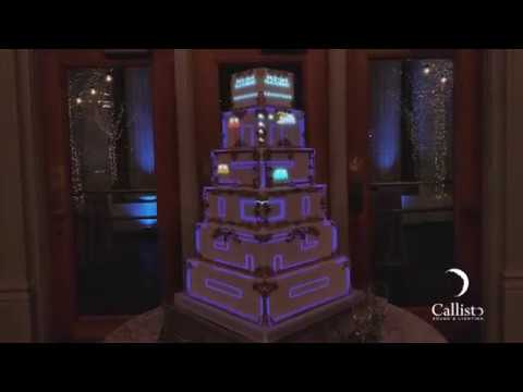 Projection Mapped Wedding Cake | Callisto Sound & Lighting