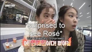 BLACKPINK's reaction to meeting Rosé at the airport