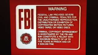 Dark Red FBI Warning Screens (1985-1988)
