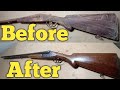 12 Bore gun restoration double barrel shotgun before and after gun restoration