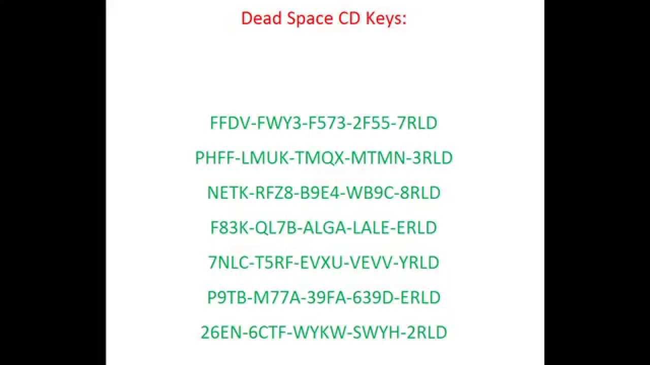 Cd key for dead space pc clonedvd