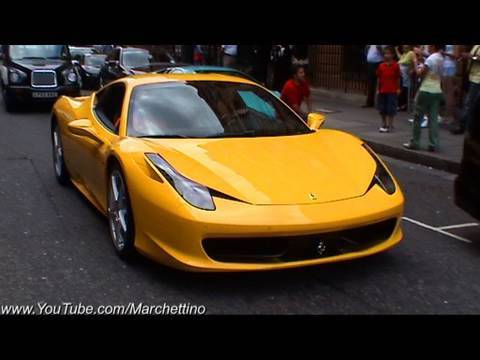I have filmed a yellow arab owned Ferrari 458 Italia