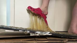 Red Crocs Barefoot Stuck In Sticky Catchmaster Bulk Glue