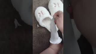 Fluffy Slippers Wet Sweaty Frilly Socks & Nylon Socks