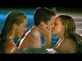A Boy Kiss Two Girl Under The Swimming Pool