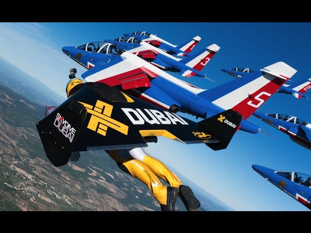 Human Jetpack Pilots Join Fighter Jet Formation - Video