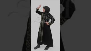 Gamis Anak Hitam Bahan Jetblack Abaya Lafadz Samping Anak