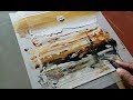 Abstract painting / Abstract landscape 07 / In just 3 minute / realtime demonstration