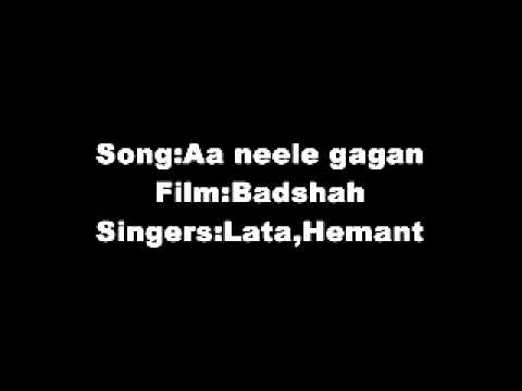 Aa Neele Gagan Tale Pyaar Hum Karein Film Badshah(1954) LataHemant...