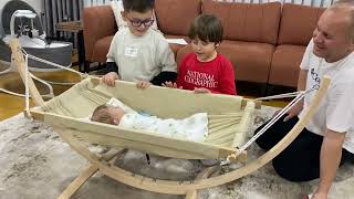 Yavuz Emre Bebek Için Hamak Beşik Aldık.kurulum Yaparken Fatih Selim Ve Yusuf Anlaşamıyor.