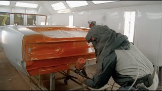 WILL PAINTS A 1970 ROAD RUNNER CONVERTIBLE IN FACTORY EV2 TOR RED!