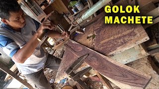 Making Golok Machete Handles and Sheaths in Central Java