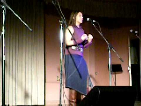 Andrea Thompson performs at the Canadian Festival of Spoken Word Calgary