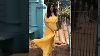 Sakshi Chaudhary Yellow Dress Show Actress Sakshi Chaudhary