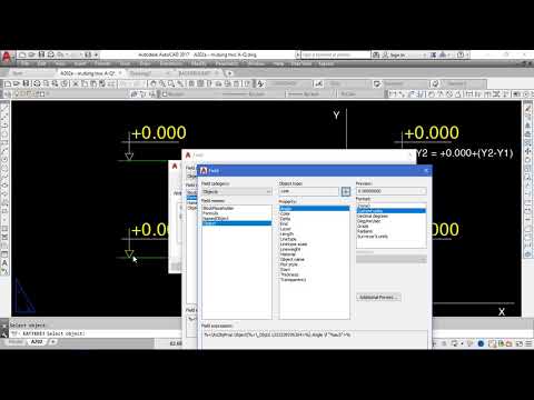 HƯỚNG DẪN DÙNG BIẾN FIELD TẠO CAO ĐỘ TỰ ĐỘNG TRONG AUTOCAD RẤT HAY