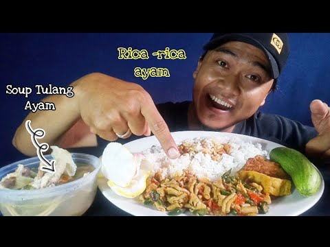 Ketagihan ‼️ Mukbang Rica-Rica Usus Ayam,Soup Tulang Ayam dan lalapan|| ASMR MUKBANG