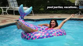 Bigmouth Giant Mermaid Tail Pool Ring Float - Now Available At Pool Supplies Canada.ca