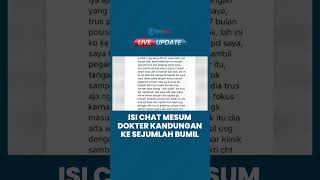 Isi Chat Mesum Dokter Kandungan Cabul Di Garut Ke Sejumlah Bumil, Sumpah Serapah Jika Tak Diladeni