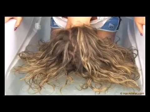 Forward Dunking Hair Wash in the Bath