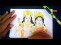 How to draw god SIta And Ram with colour pencils || Easy to draw