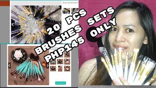 PHP145 PESOS (20PCS MAKE UP BRUSH SETS FROM SHOPEE)