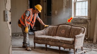 A Man Was Renovating An Old House And Noticed The Sofa Was Hiding A Secret That Changed Everything