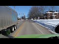 Driving a semi through a wintery Souderton, Pennsylvania.