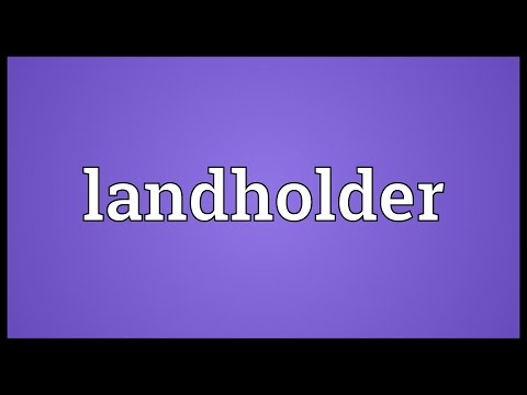 Header of landholder