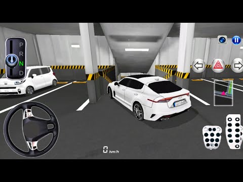 3d Driving Class #22 - New Sedan Car Kia Stinger in Parking Building - Android Gameplay