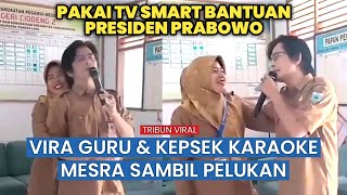 Duh, Oknum Guru Dan Kepsek Ini Viral Karaoke Sambil Berpelukan Pakai Smart Tv Bantuan Prabowo